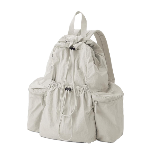 GU Drawstring Backpack - Light Grey