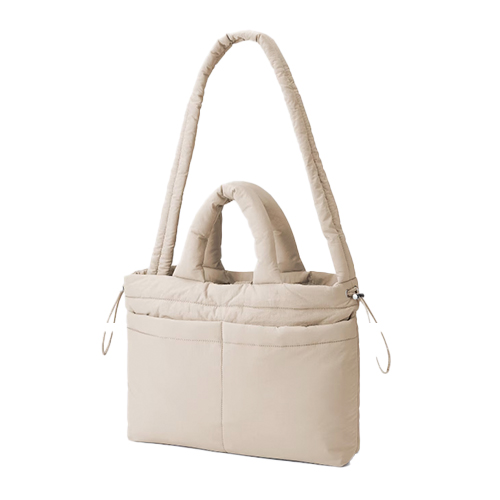 GU Puff Drawstring Bag - Beige